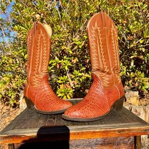 🦎Vintage Pre Ban Horn back lizard cowboy boots🦎